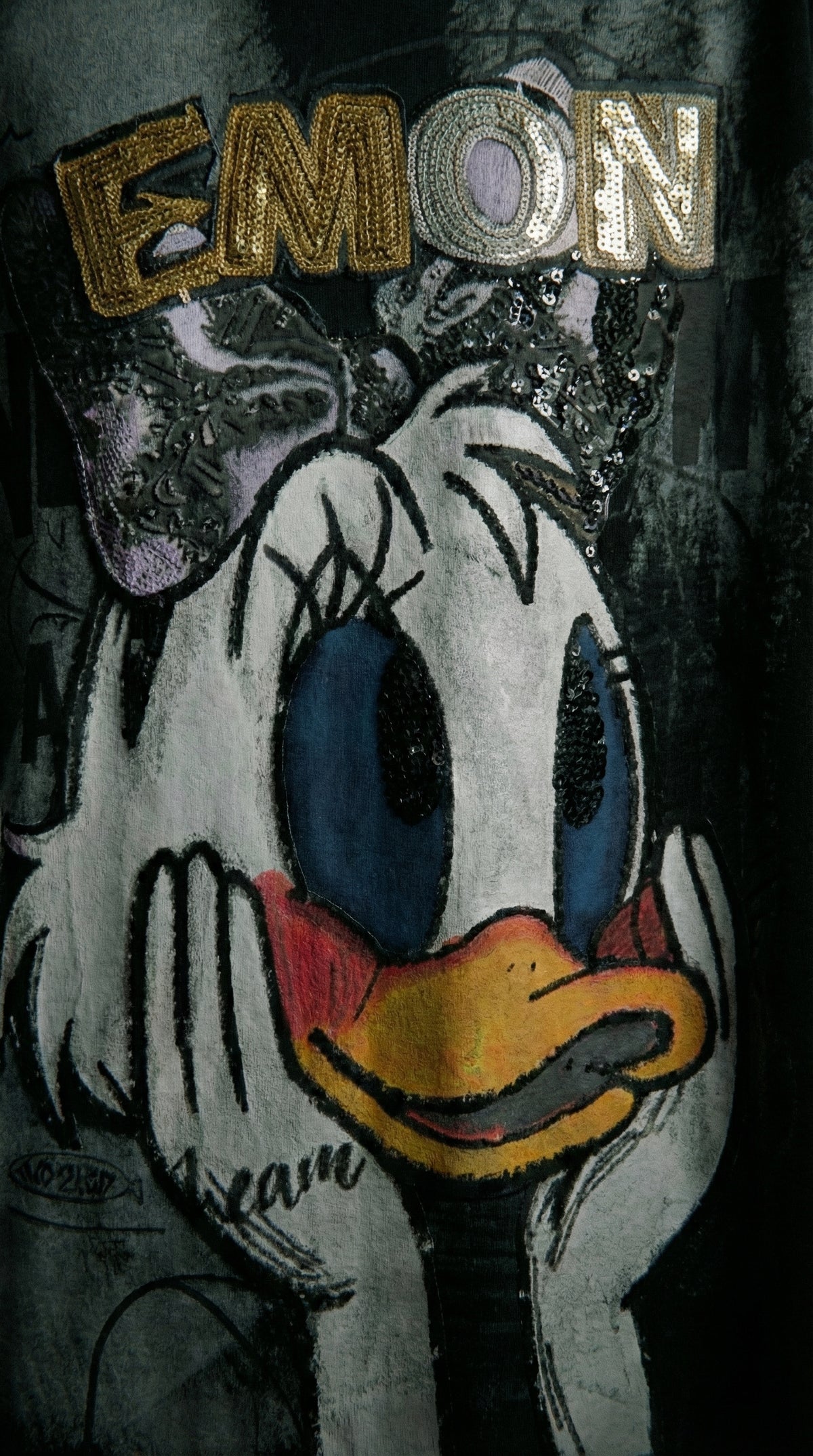 Retro Cartoon Duck Oversized Tee — Vintage Graphic Print — view 2