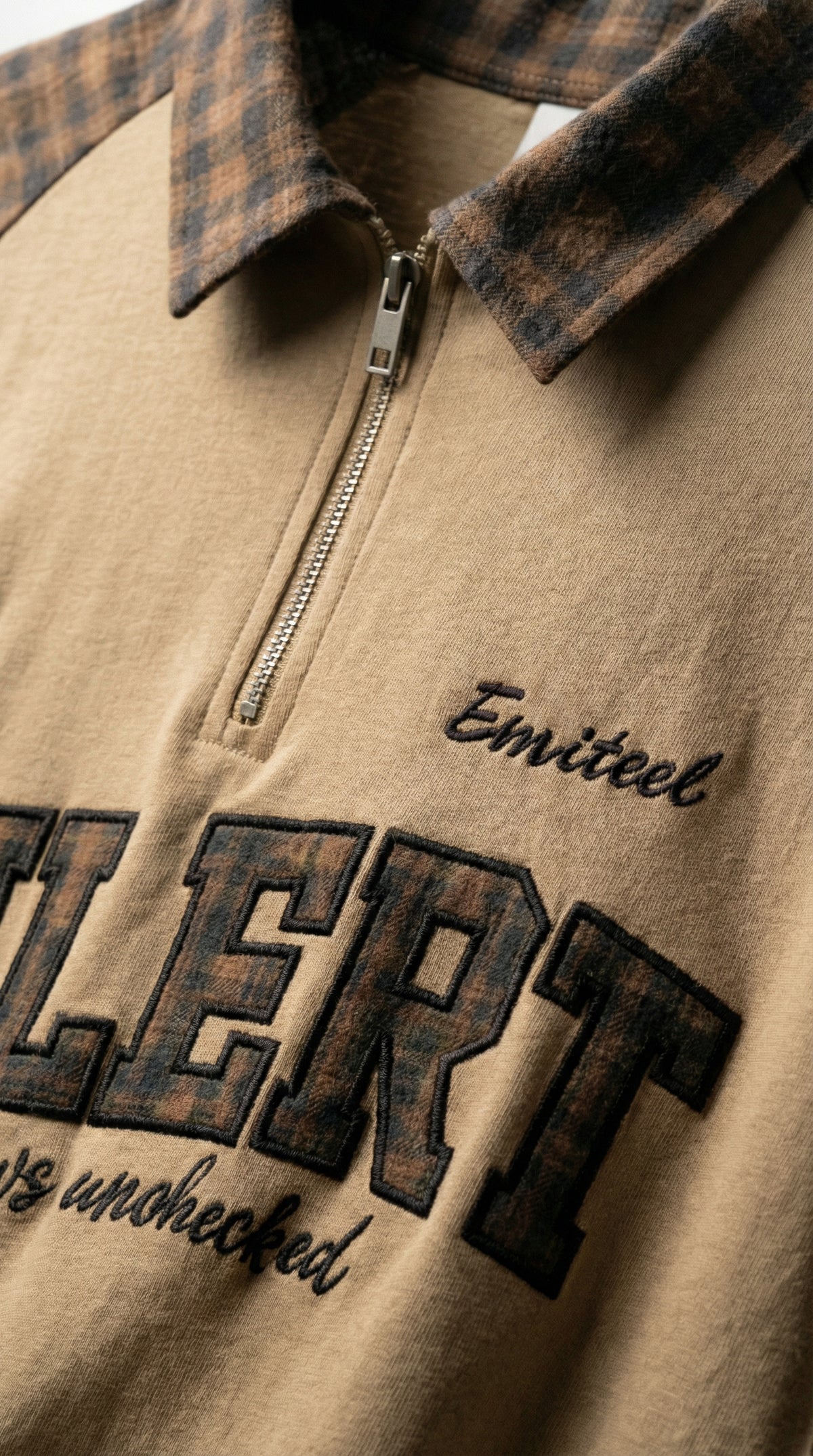 Beige Premium Cotton Tee — Minimalist Everyday Fit — view 5