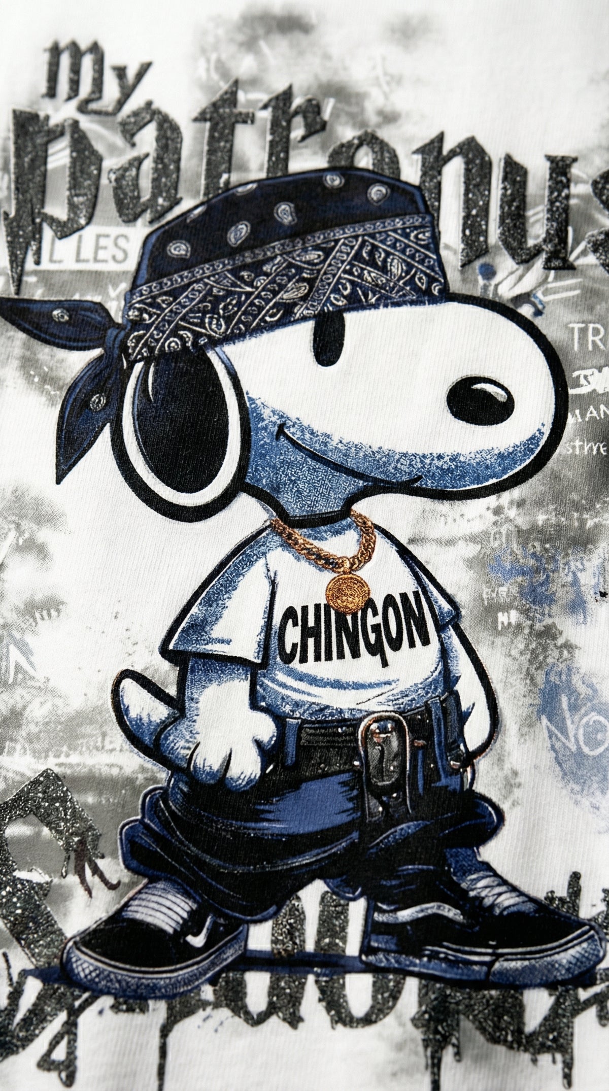 Vintage Cartoon Graphic Tee — Relaxed White Fit — view 4