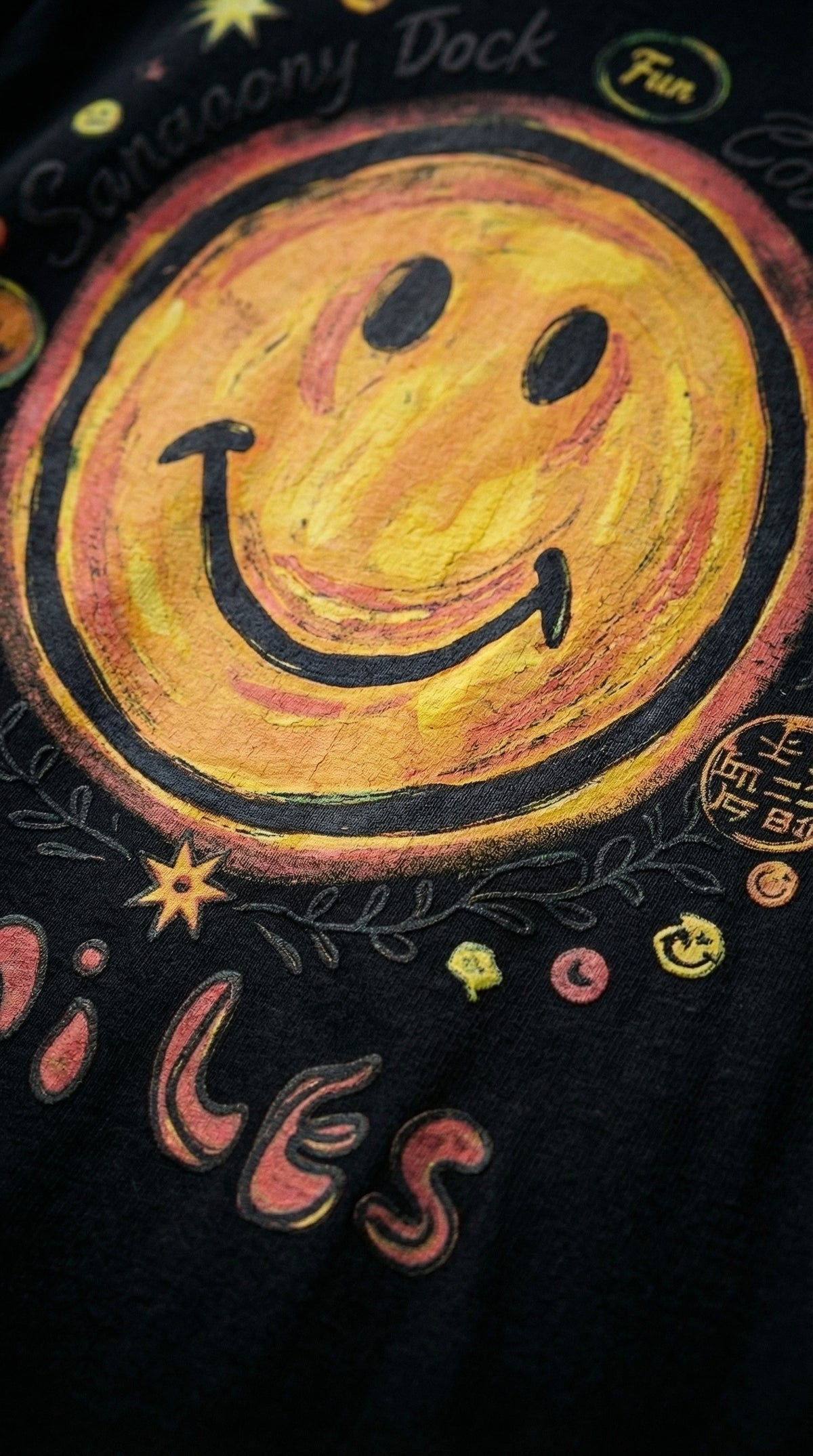Smiley Graphic Oversized Fit Tee — Universal Sizing — view 3