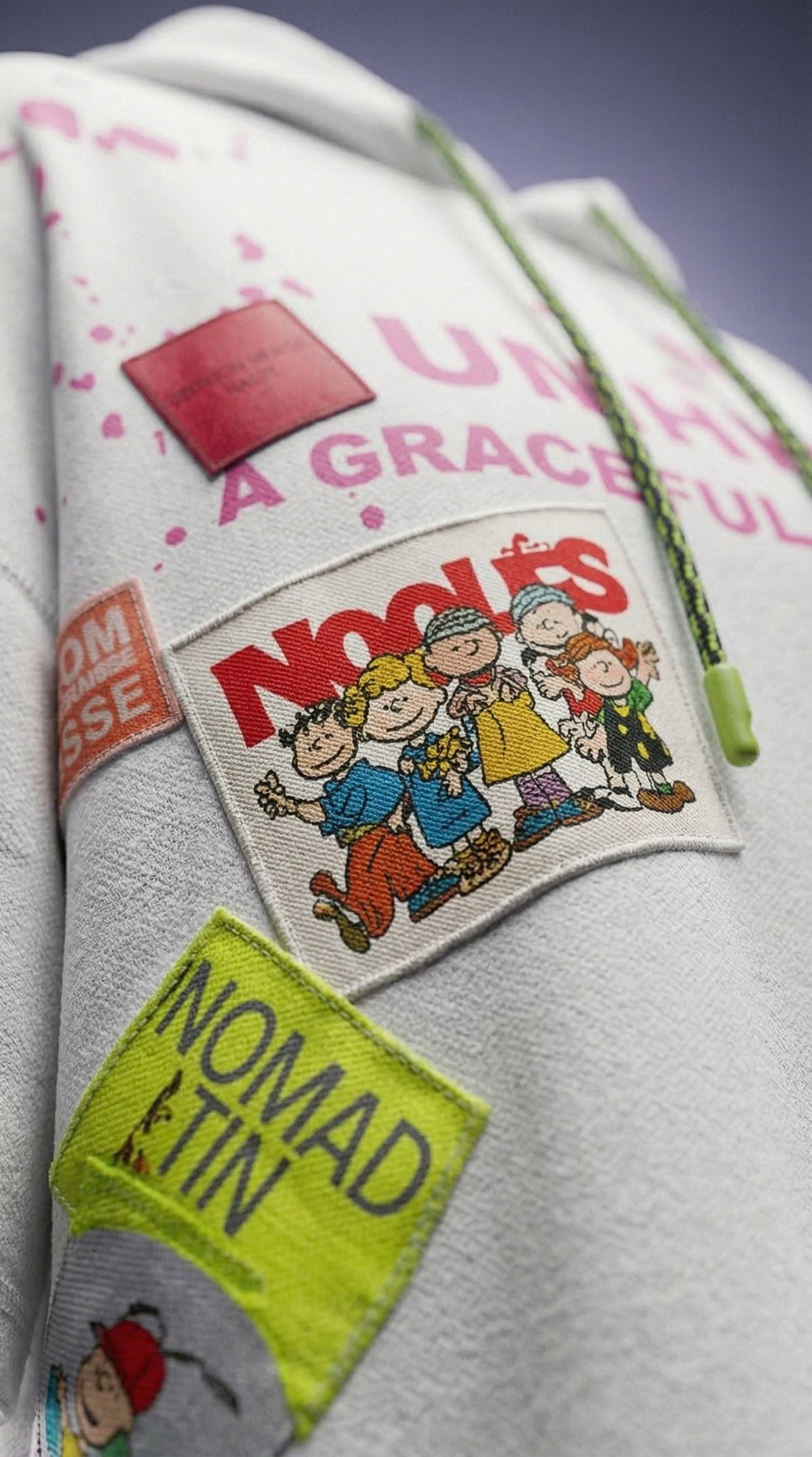 Nomad Oversized T-Shirt Hoodie — Grey — view 3