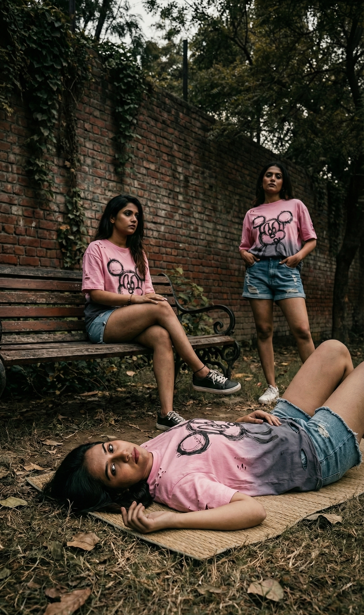 Bubble Bear Graphic Oversized Tee — premium cotton Drop-Shoulder Fit — view 5
