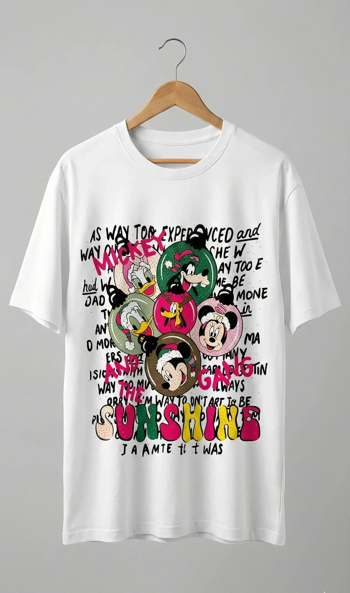 Cartoon Round Neck T-shirt - Sanki