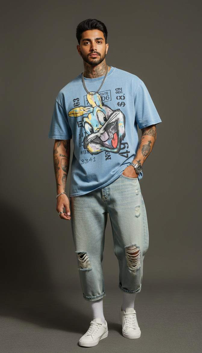 Attitude Edition Oversized Tee — Premium Cotton Fit — view 14