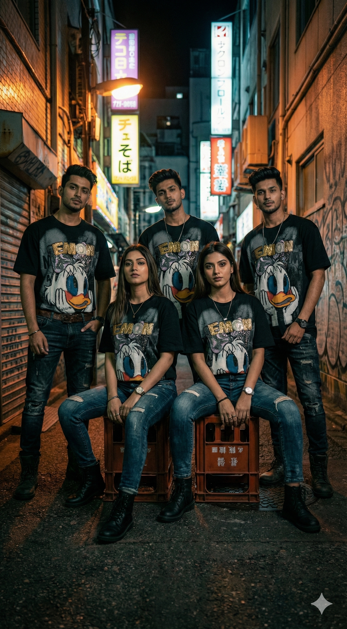 Retro Cartoon Duck Oversized Tee — Vintage Graphic Print — view 4