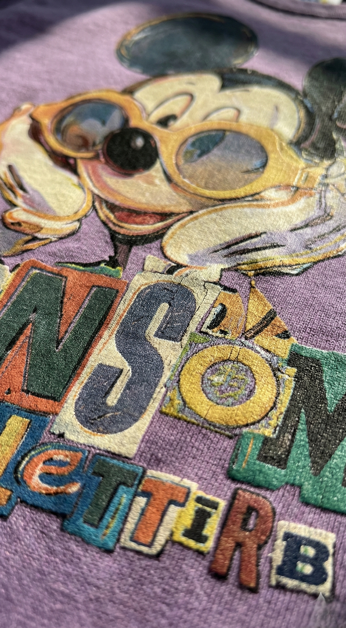 Purple Cartoon Print Oversized Tee — Premium Cotton Fit — view 4