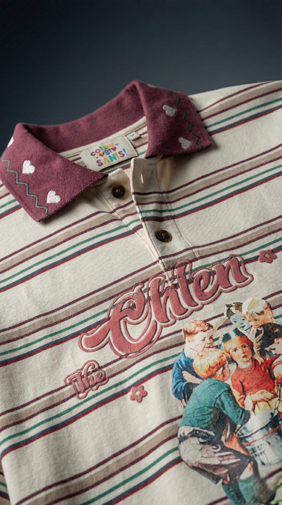 Graphic Half-Sleeve Tee — Cream Premium Cotton Fit — view 3