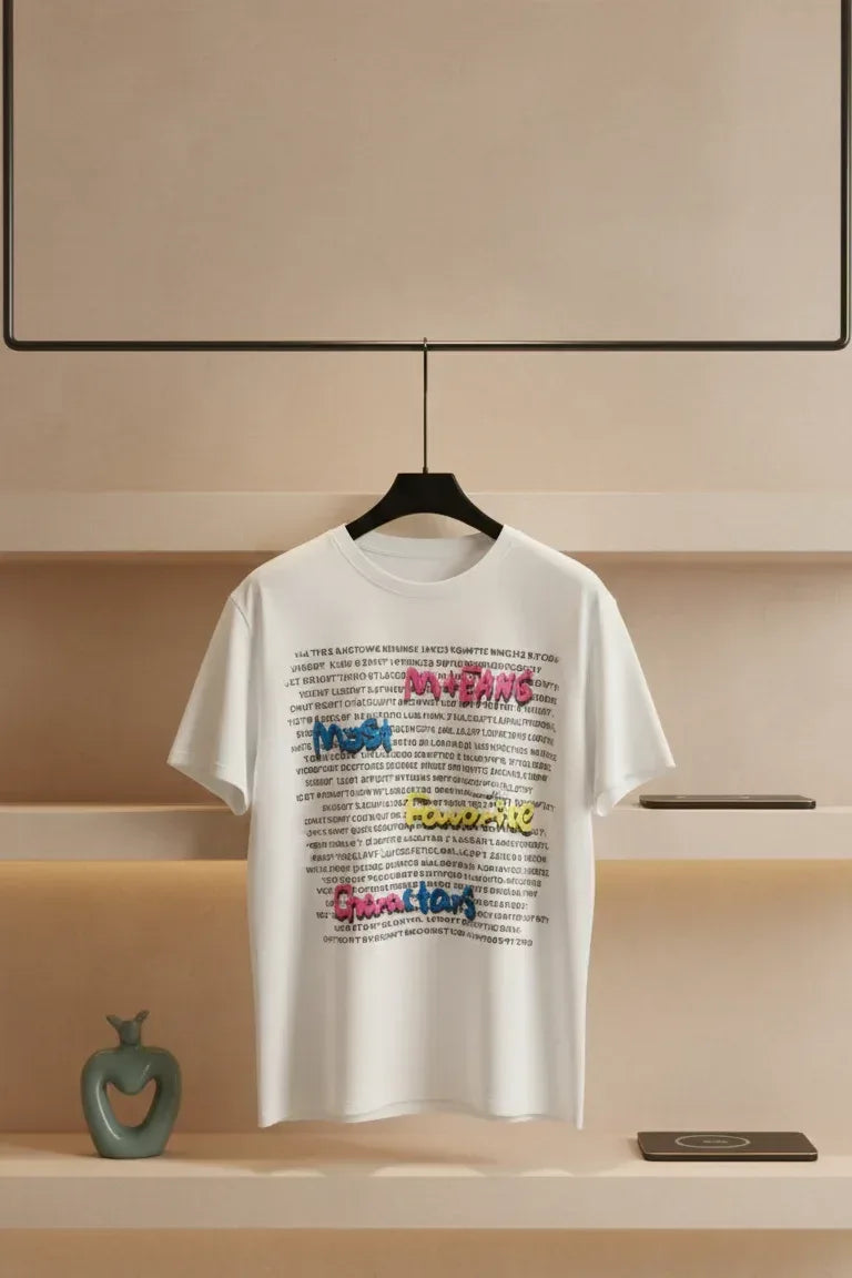 Cartoon Round Neck T-shirt - Sanki