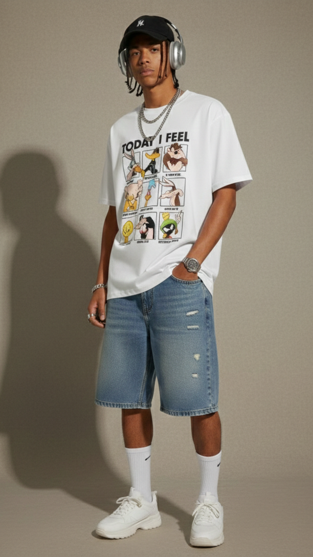Cartoon Rabbit Oversized Tee — Premium Streetwear Fit — view 10