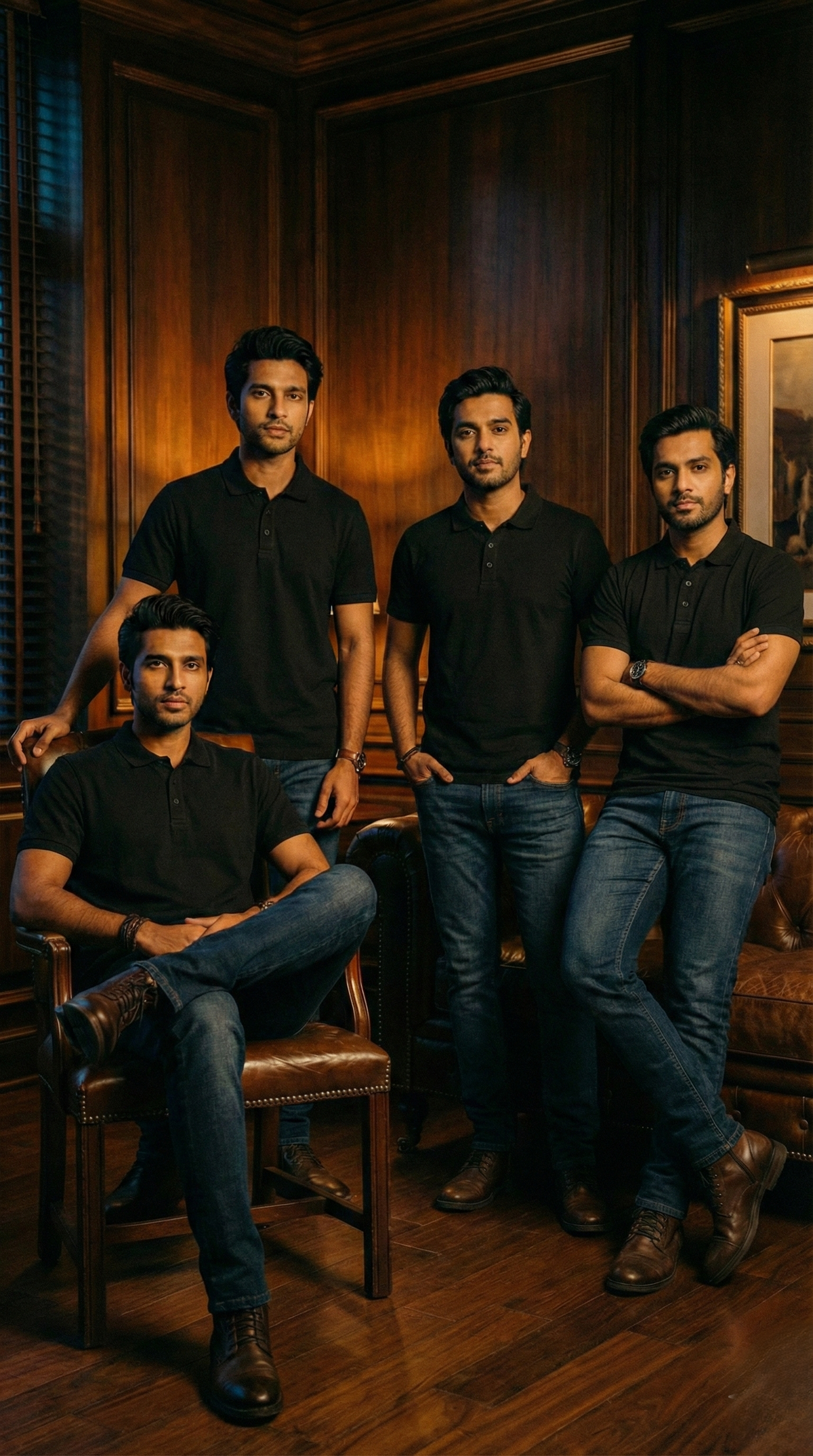 Midnight Core Polo — Black Premium Cotton Piqué — view 4