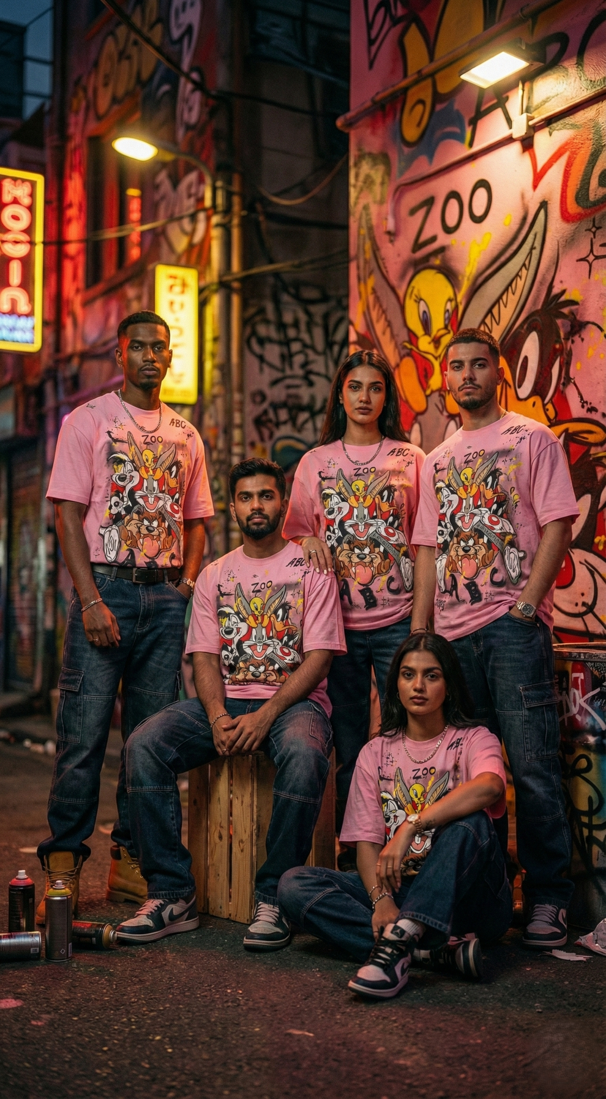 Zoo Graphic Tee — Pink Fit — view 4