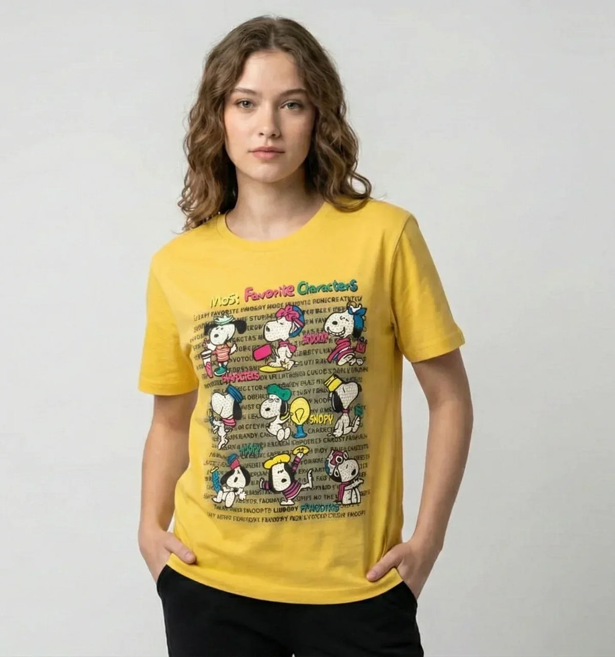 Cartoon Round Neck T-shirt - Sanki
