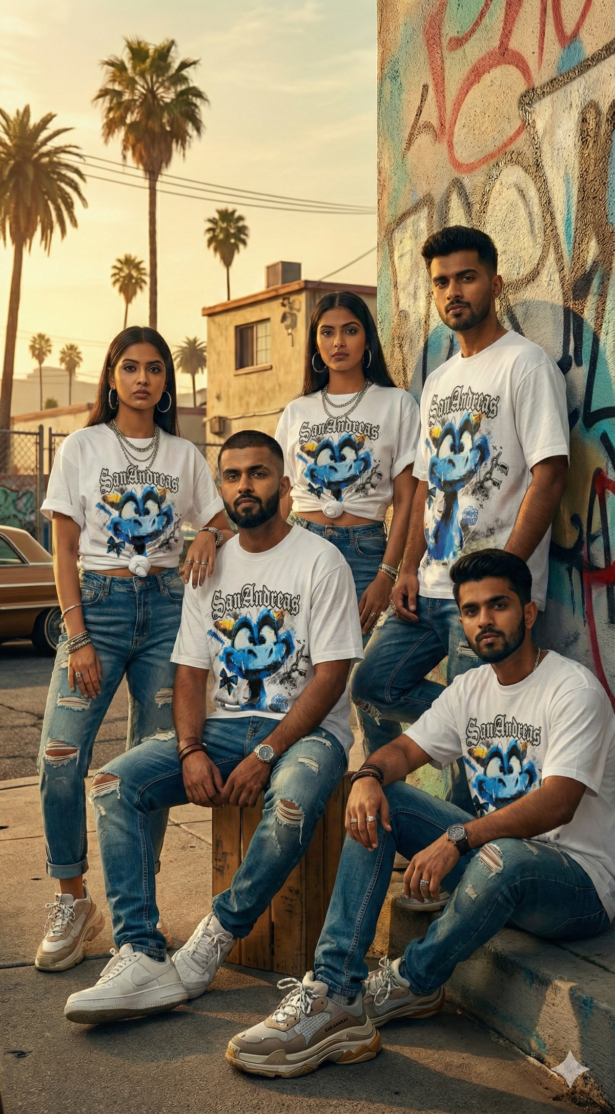 San Andreas Graphic Tee — Relaxed Fit White Edition — view 3