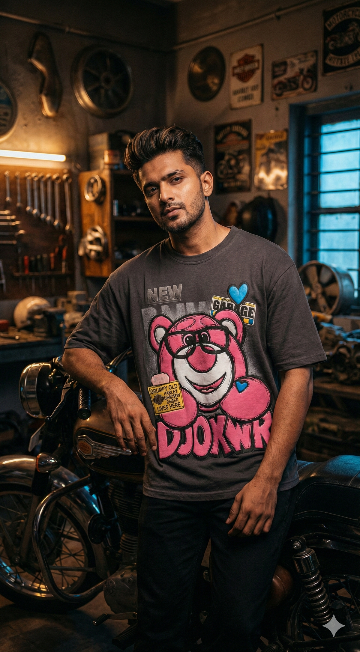 Pink Hype Teddy Oversized Tee — Soft Cotton Fit — view 9