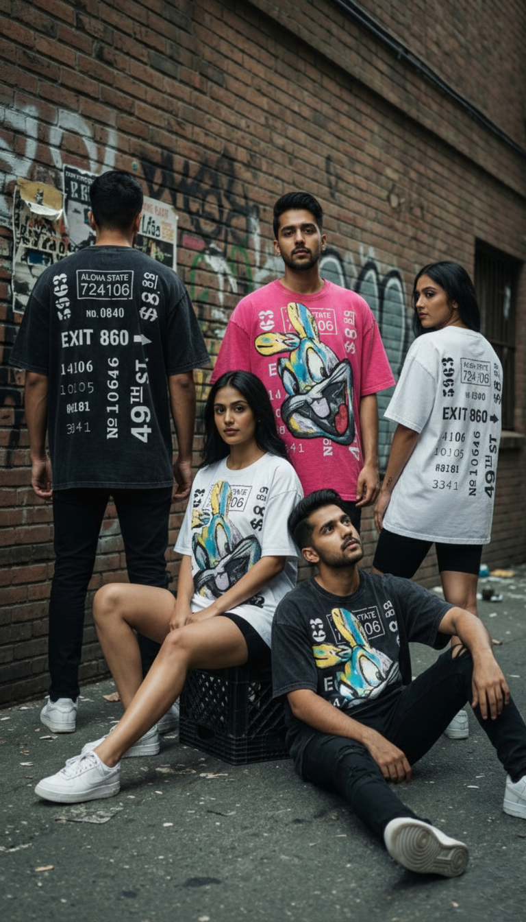 Attitude Edition Oversized Tee — Premium Cotton Fit — view 8