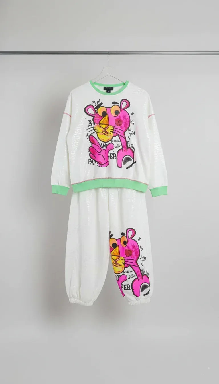 SANKI Pink Panther Multicolor Printed Co-ord Set - Sanki