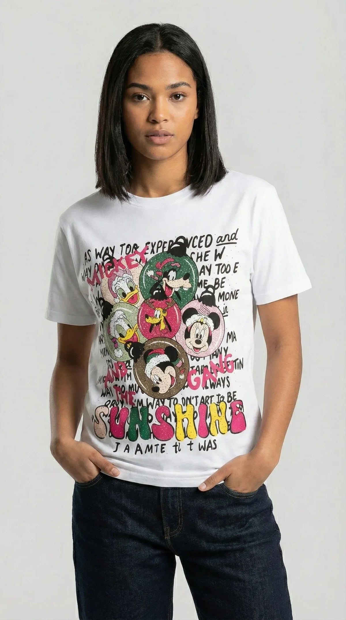Cartoon Round Neck T-shirt - Sanki