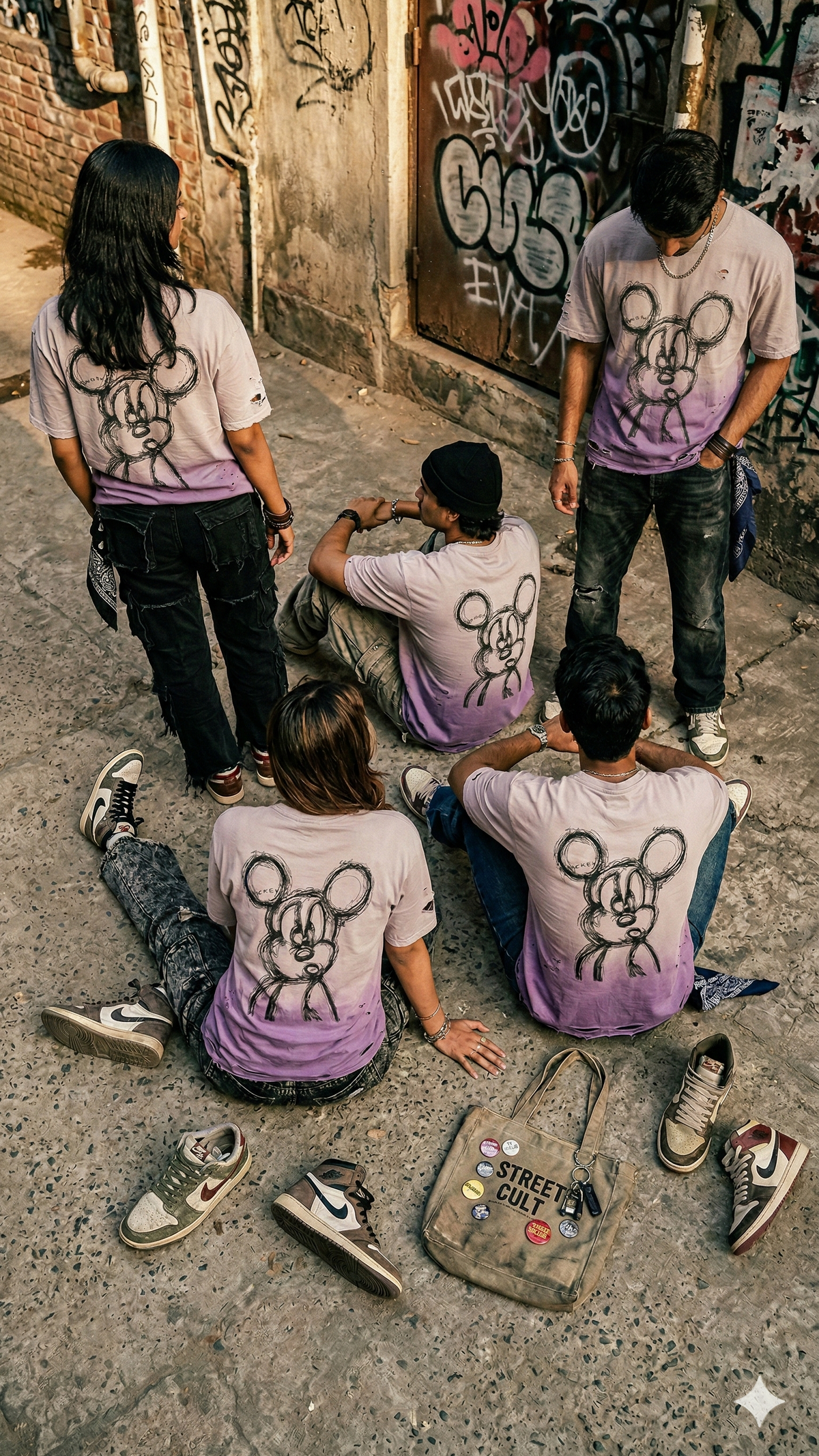 Bubble Bear Graphic Oversized Tee — premium cotton Drop-Shoulder Fit — view 19