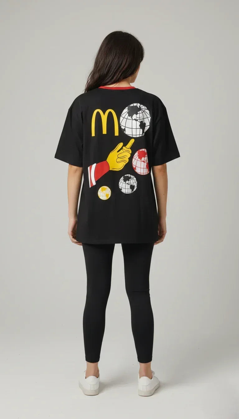 Cartoon Round Neck T-shirt - Sanki
