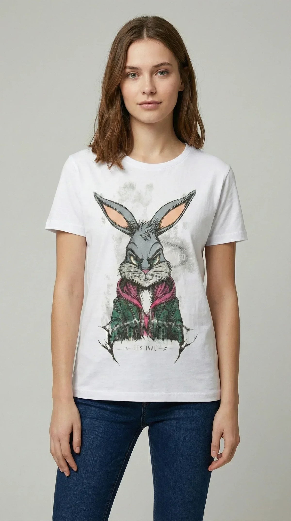 Cartoon Round Neck T-shirt - Sanki