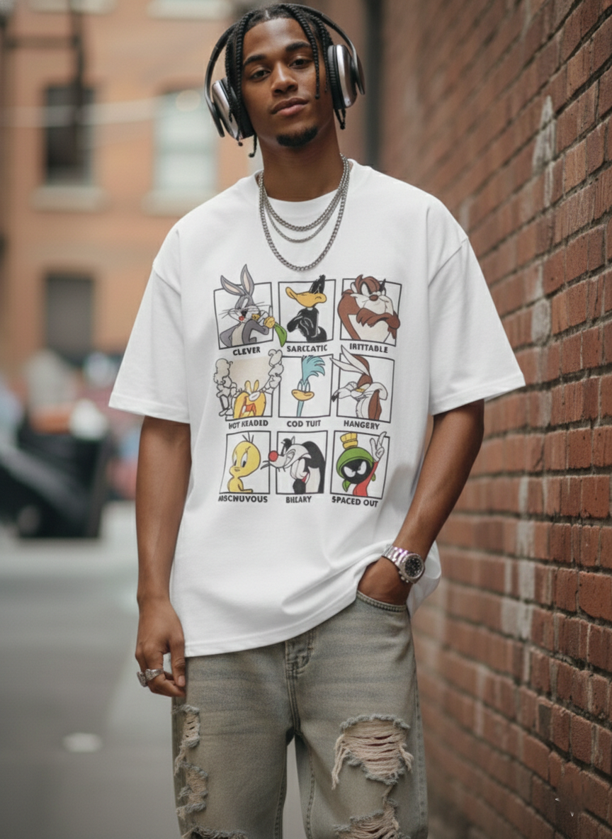 Cartoon Rabbit Oversized Tee — Premium Streetwear Fit — view 9