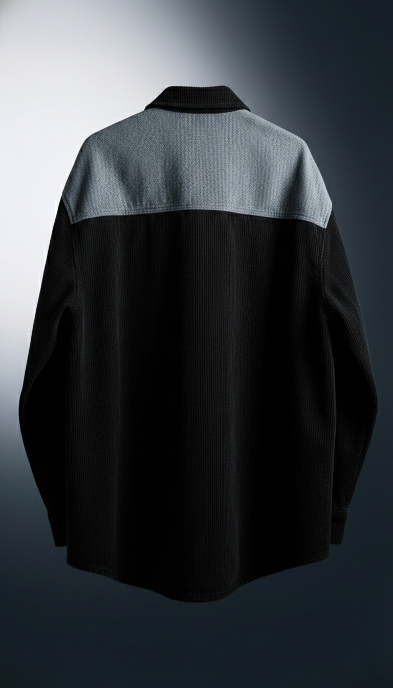 Urban Toon Panel Oversized Shirt — Dual-Tone Comfort Fit — view 2