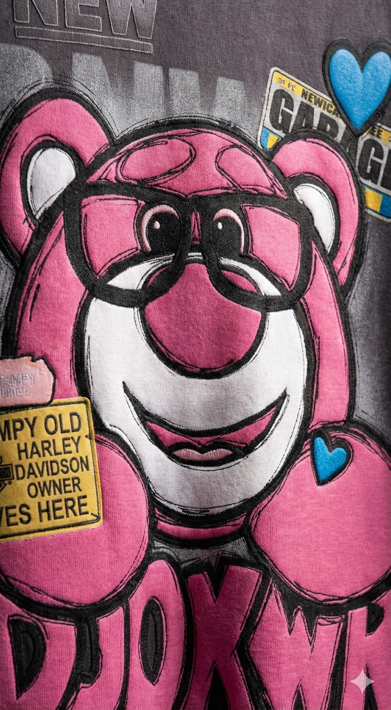 Pink Hype Teddy Oversized Tee — Soft Cotton Fit — view 8