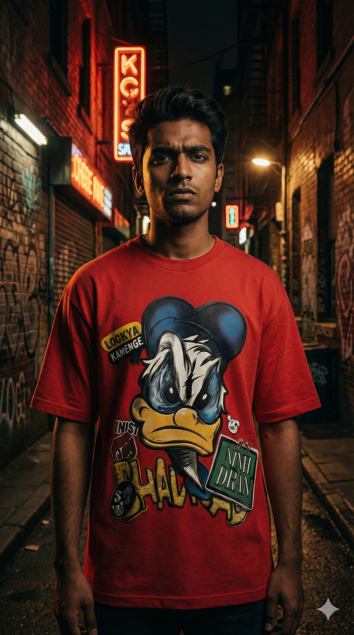 Vintage Bootleg Cartoon Studio Oversized Tee — Premium Streetwear Fit — view 7