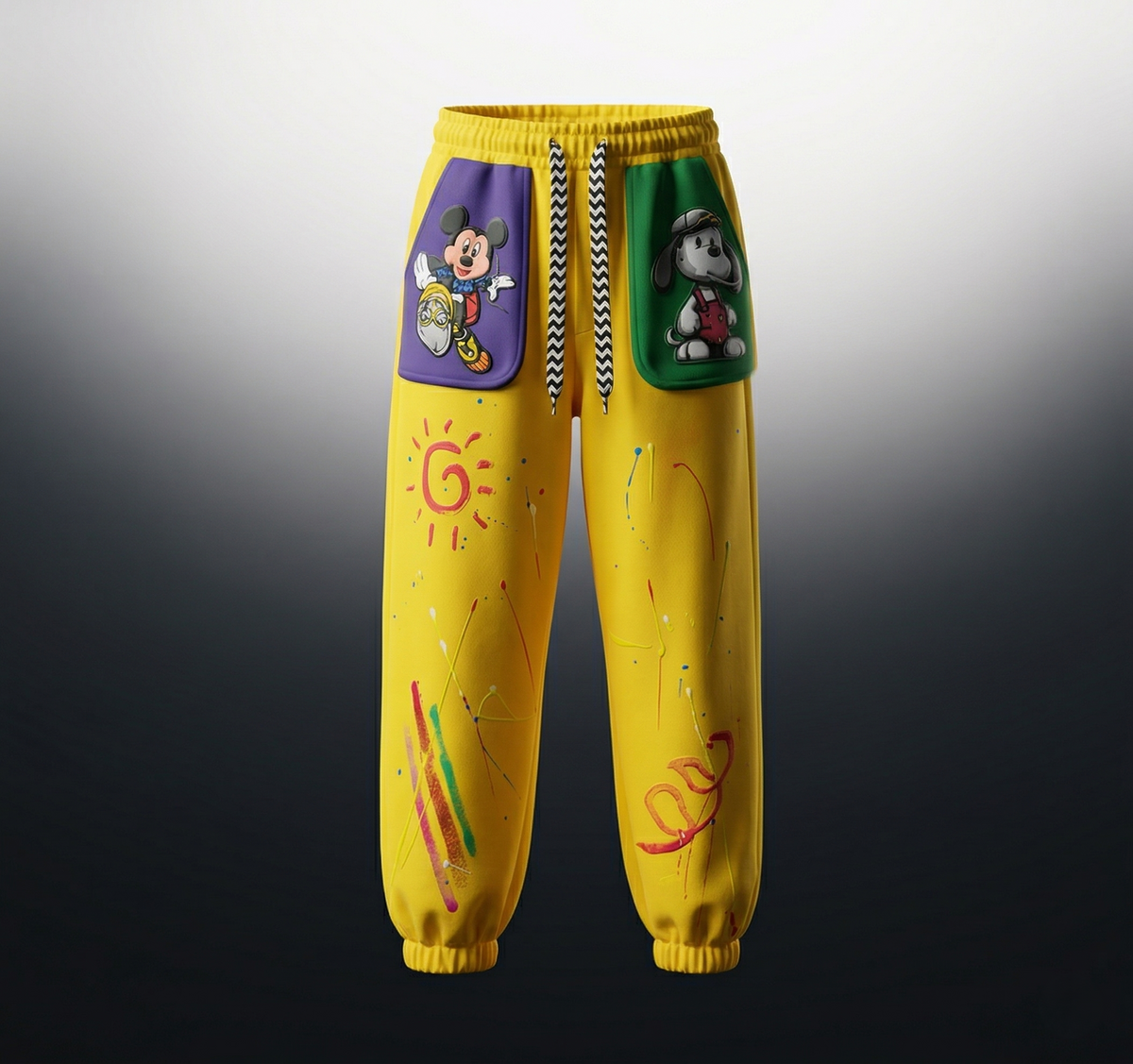 Funky Tapered Lower — Elasticated Waist, Soft Fabric — view 2