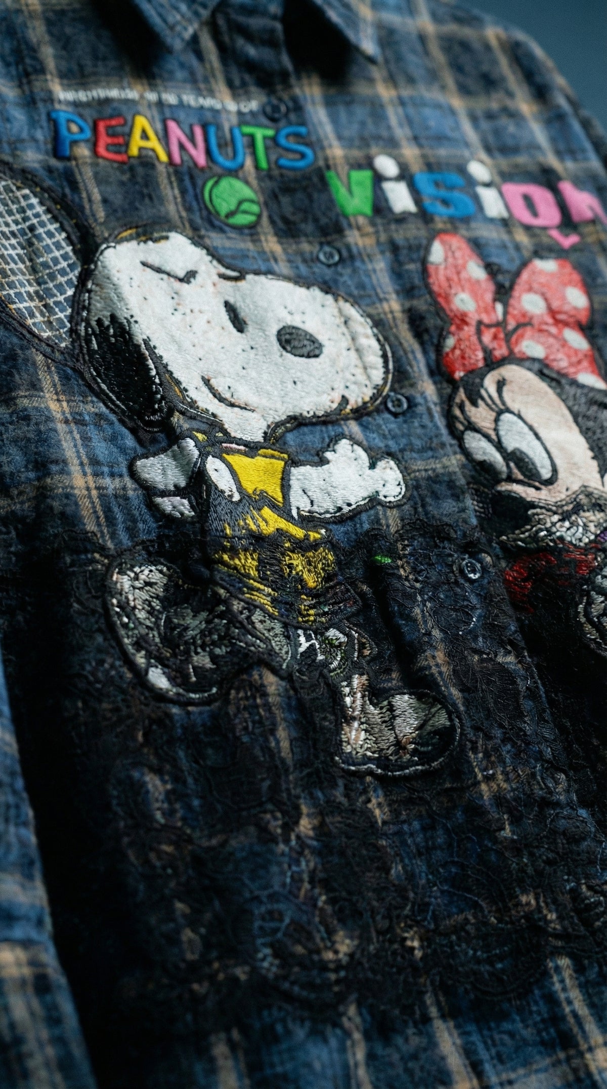 Cartoon Graphic Oversized Shirt — Blue Comfort Fit — view 3