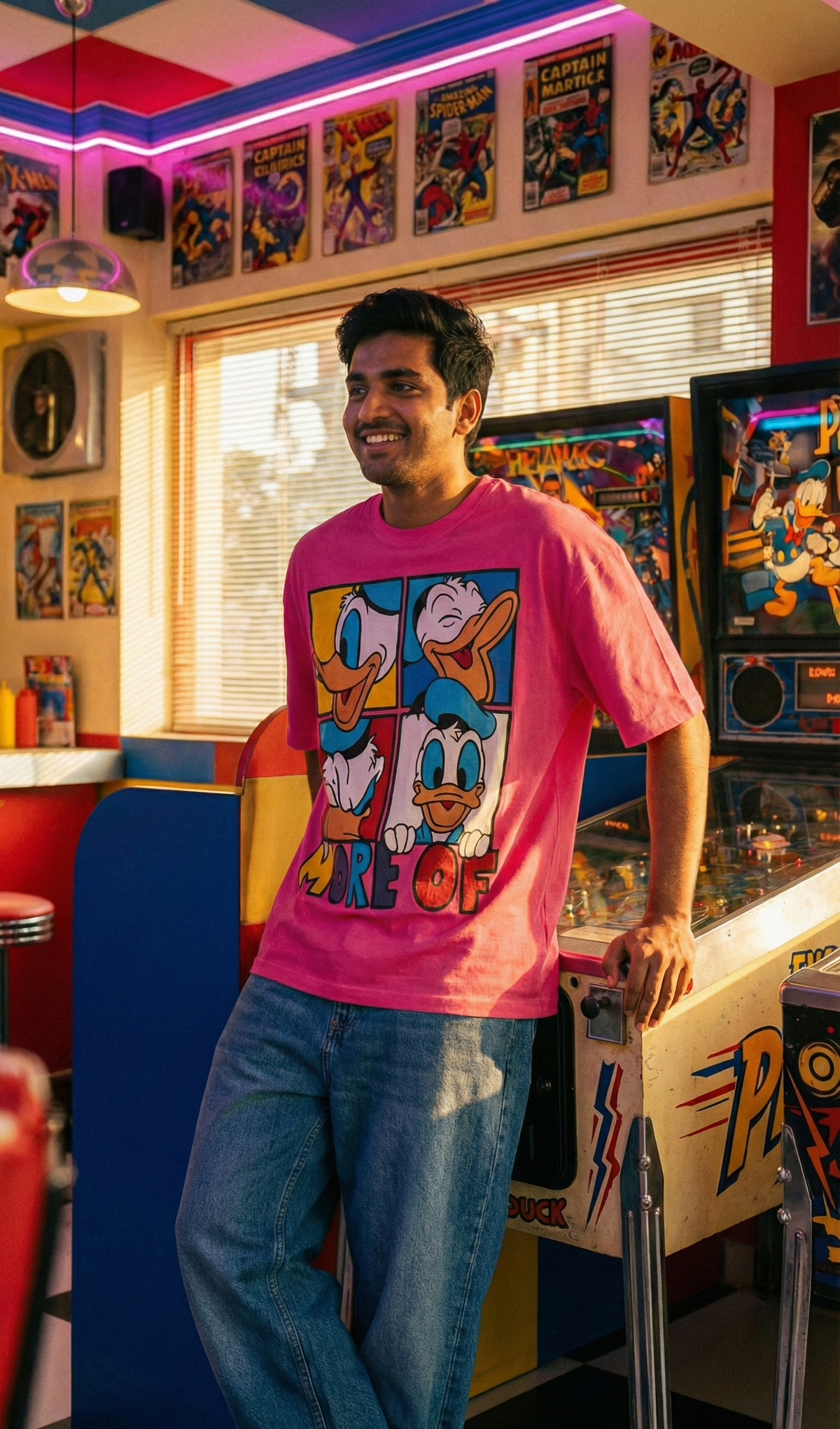 Graphic Oversized Tee — Urban Chaos Print — view 4