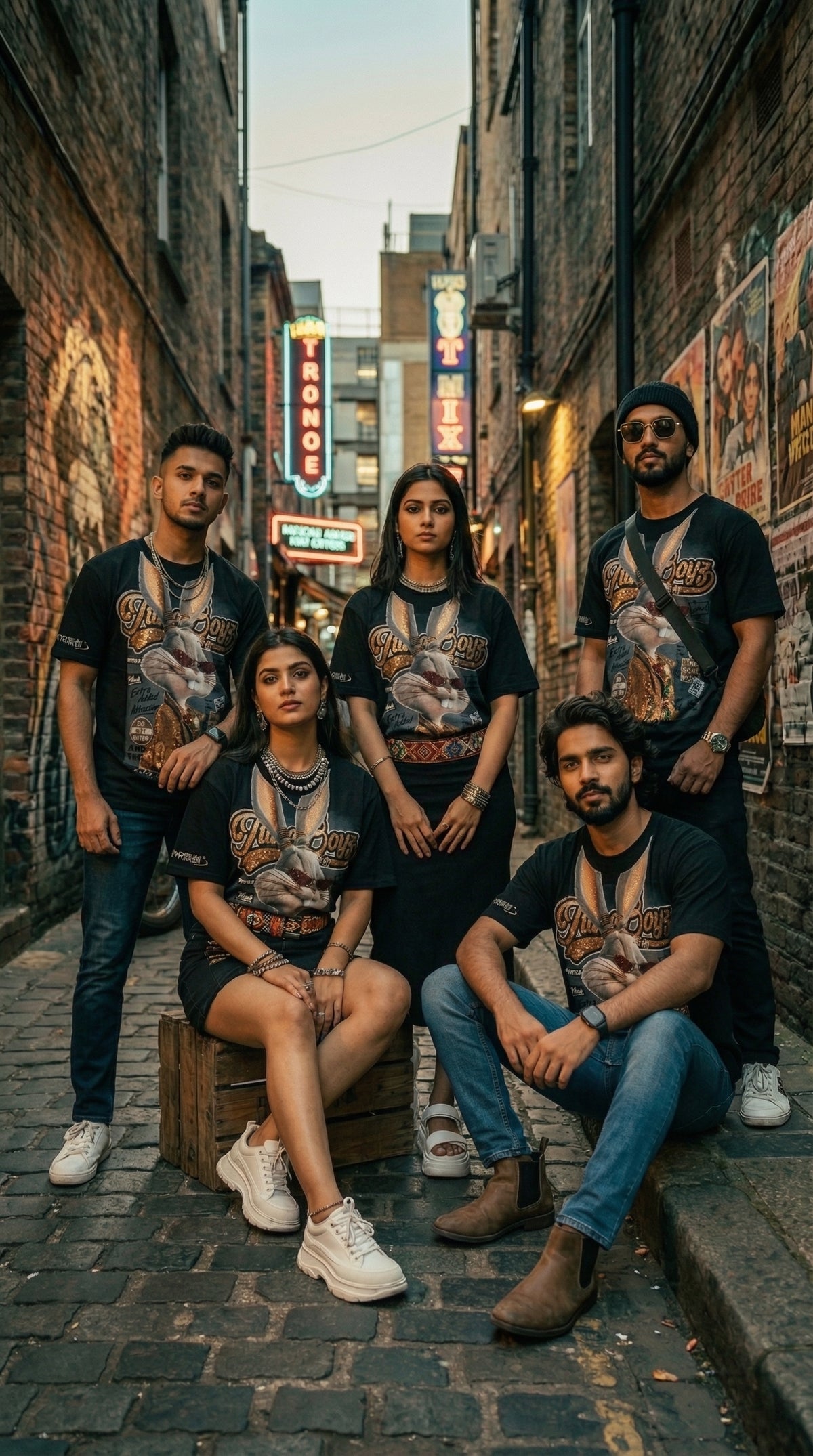 Rabbit Graphic Tee — Oversized Drop-Shoulder Fit — view 3