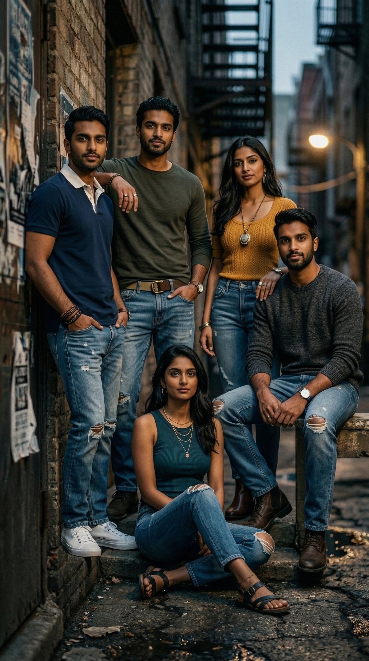 Blue Relaxed Denim Jeans — Clean Silhouette — view 3