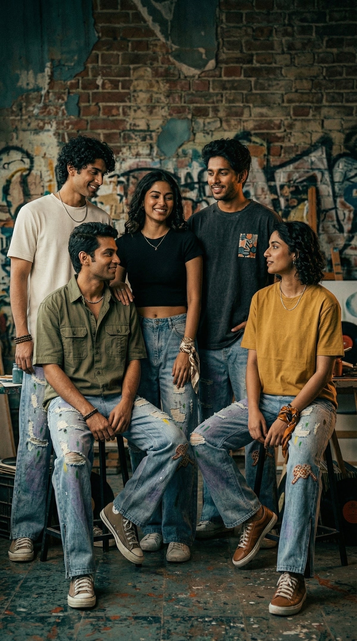 Grey Relaxed Fit Jeans — Premium Denim — view 4