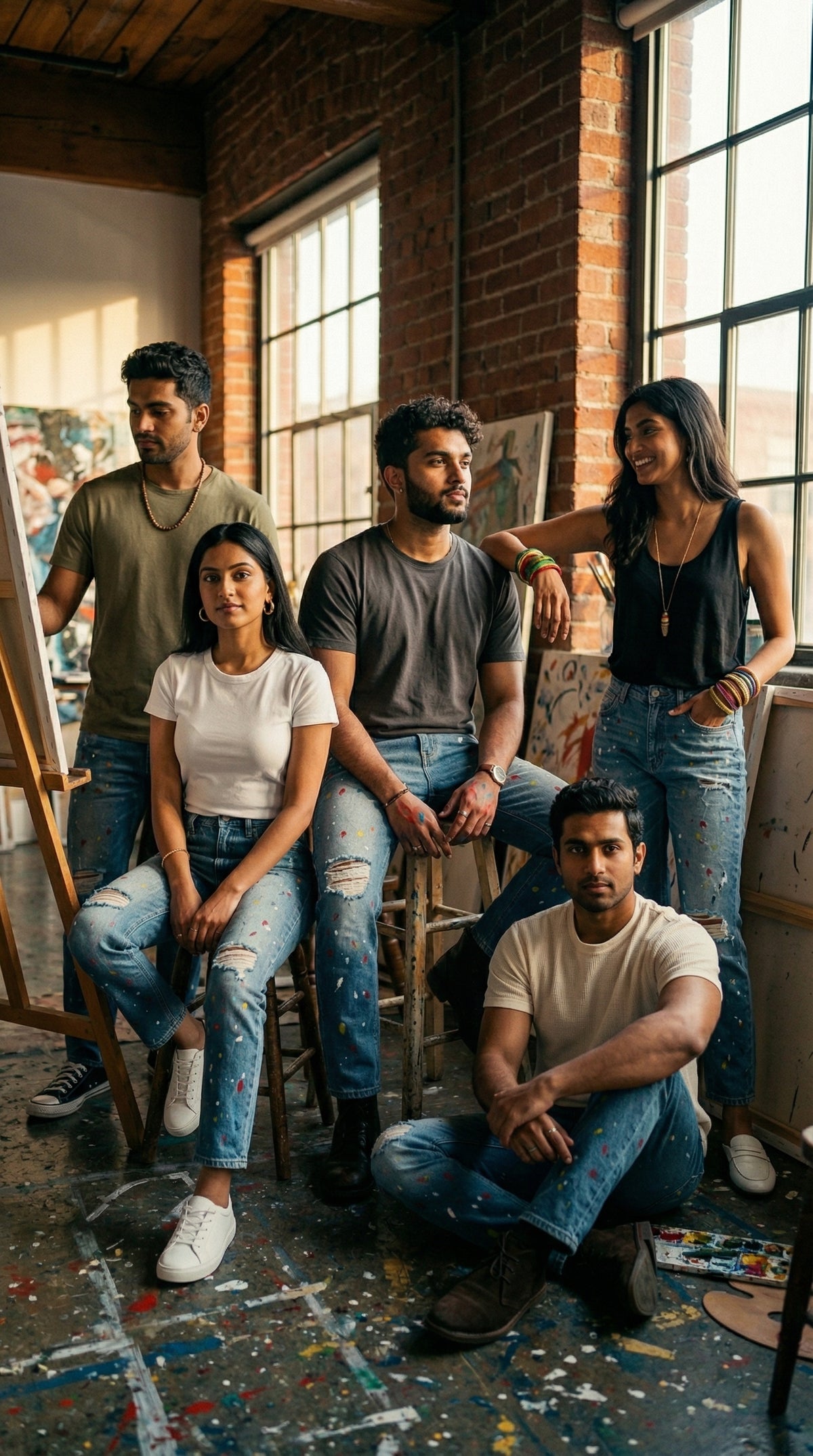 Heritage Glow Jeans — Dark Blue Denim — view 4