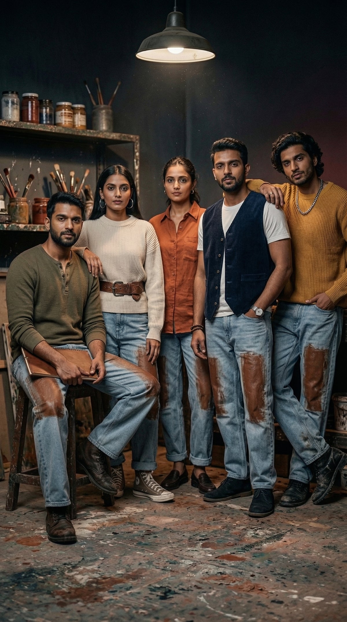 Sky Blue Straight Fit Jeans — Premium Denim — view 3