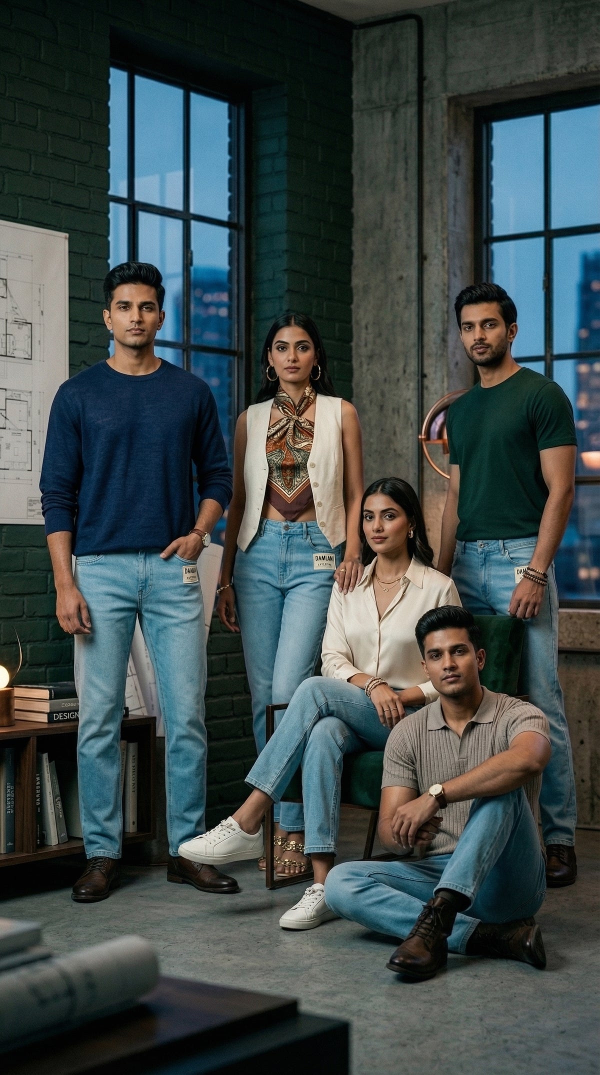 Contrast Pocket Jeans — Premium Denim — view 4