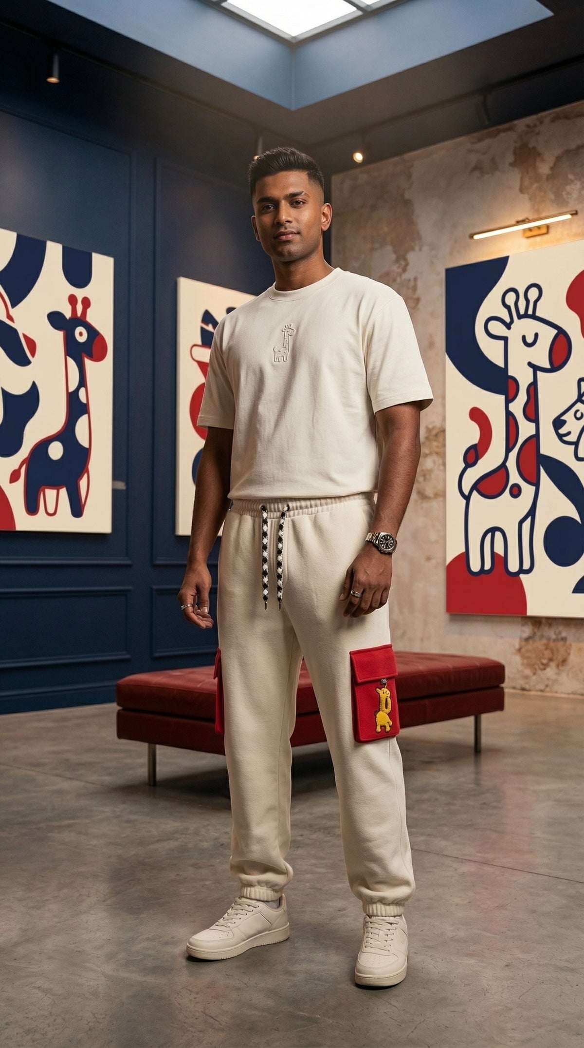 Tapered Track Lower — Elasticated Waist, Soft Fabric — view 3