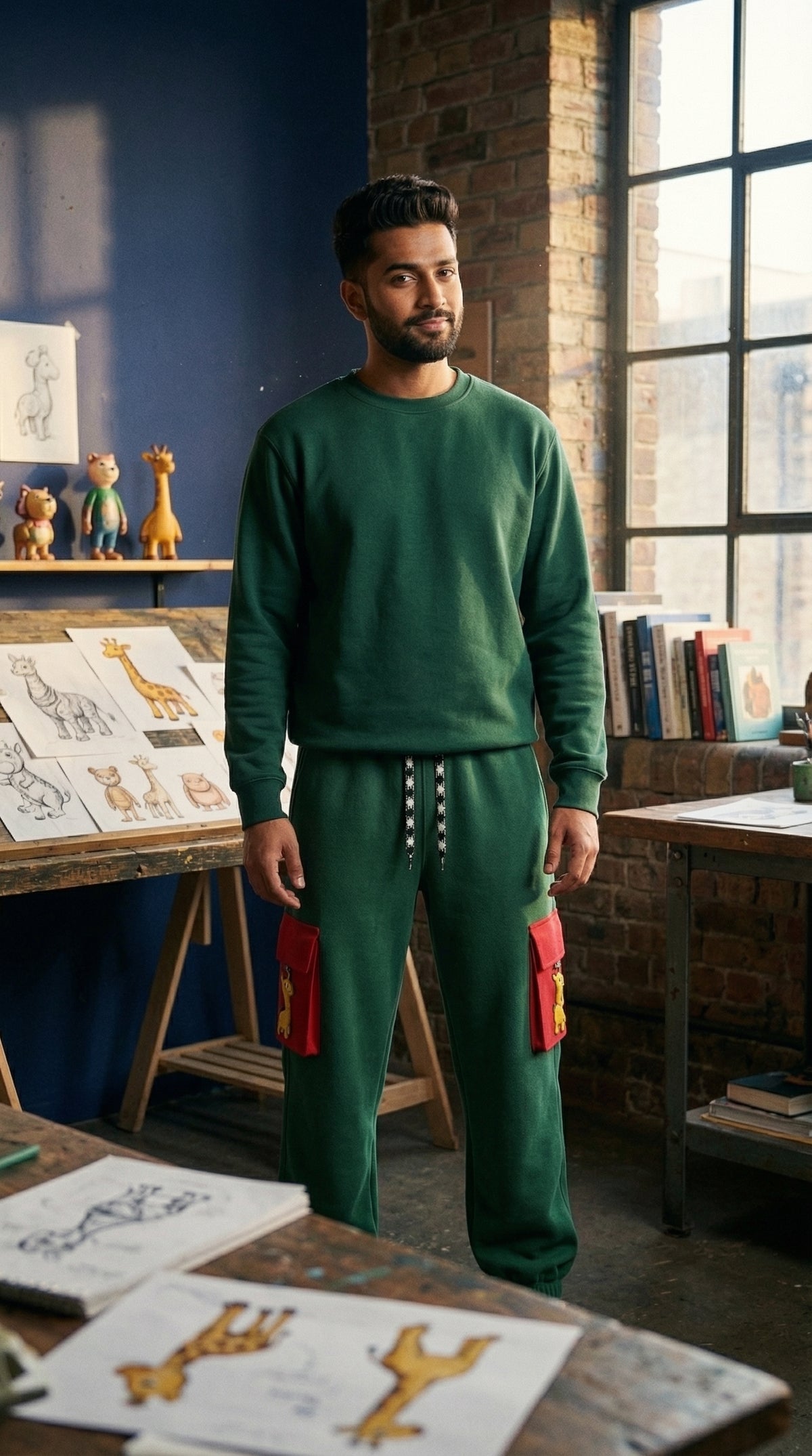 Tapered Track Lower — Elasticated Waist, Soft Fabric — view 9