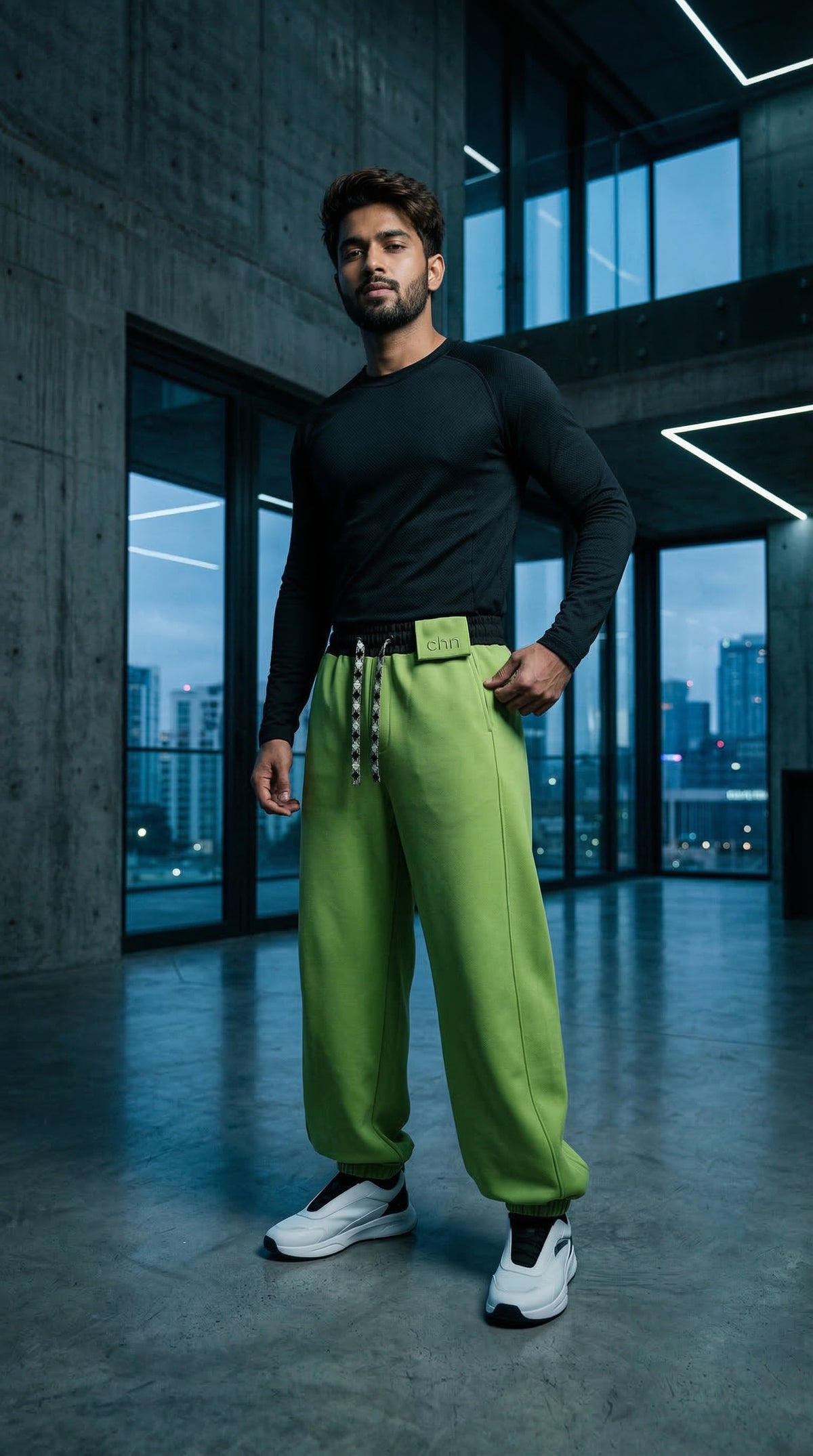 Urban Fit Joggers — Yellow Colorblock — view 5
