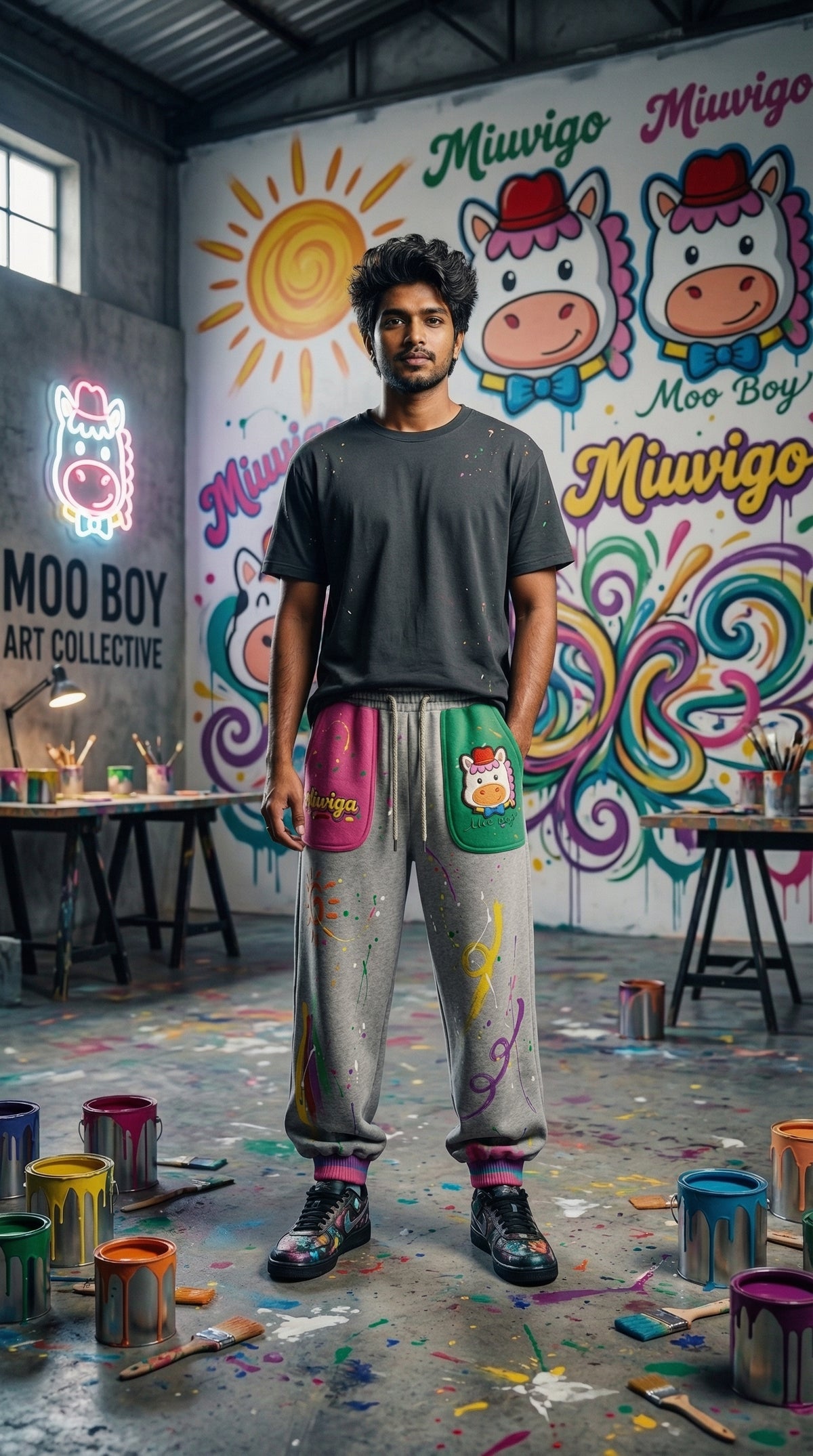 Peace Mode Joggers — Elasticated Tapered Fit — view 6