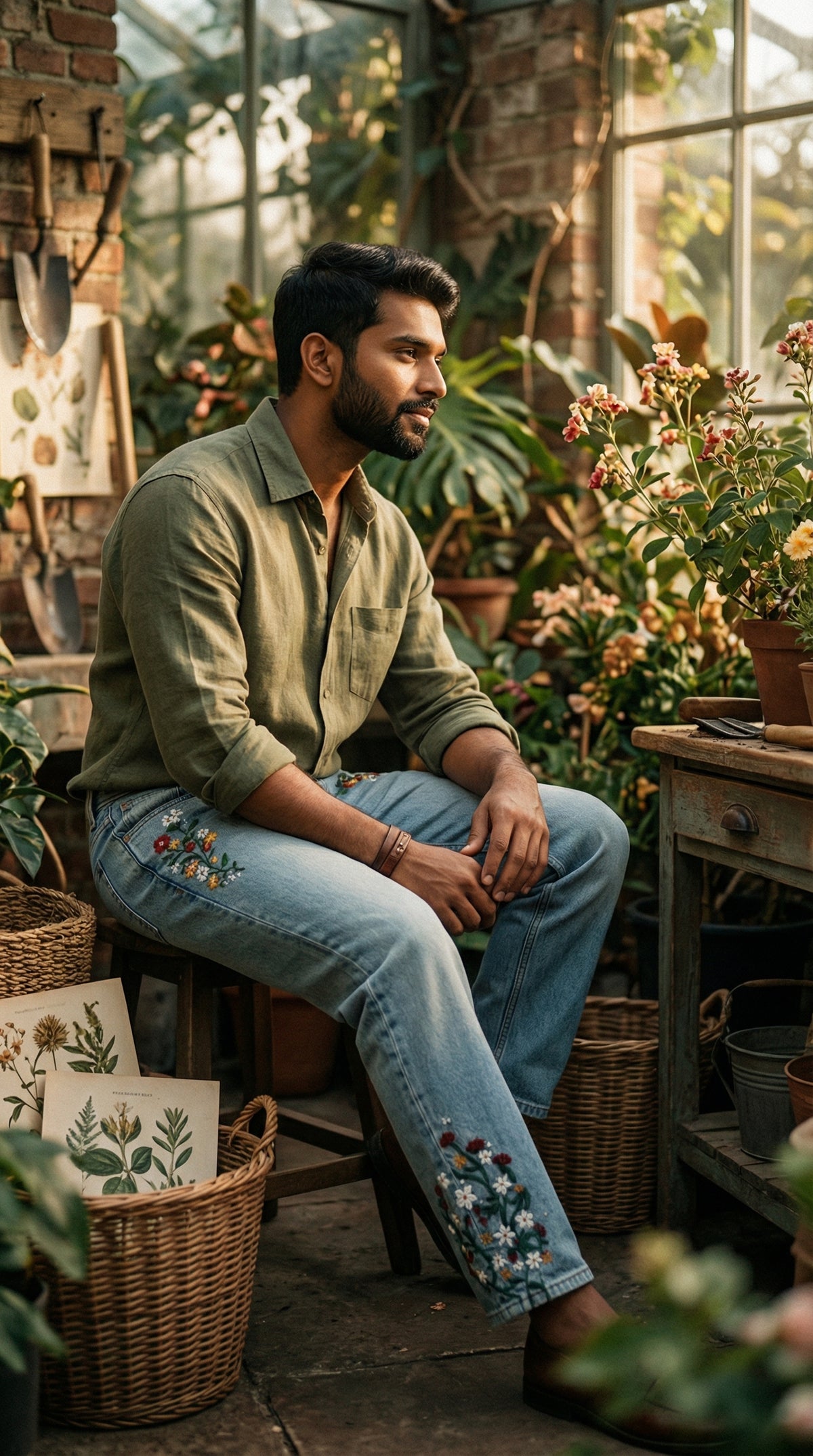 Urban Vintage Jeans — Relaxed Fit Blue Denim — view 3