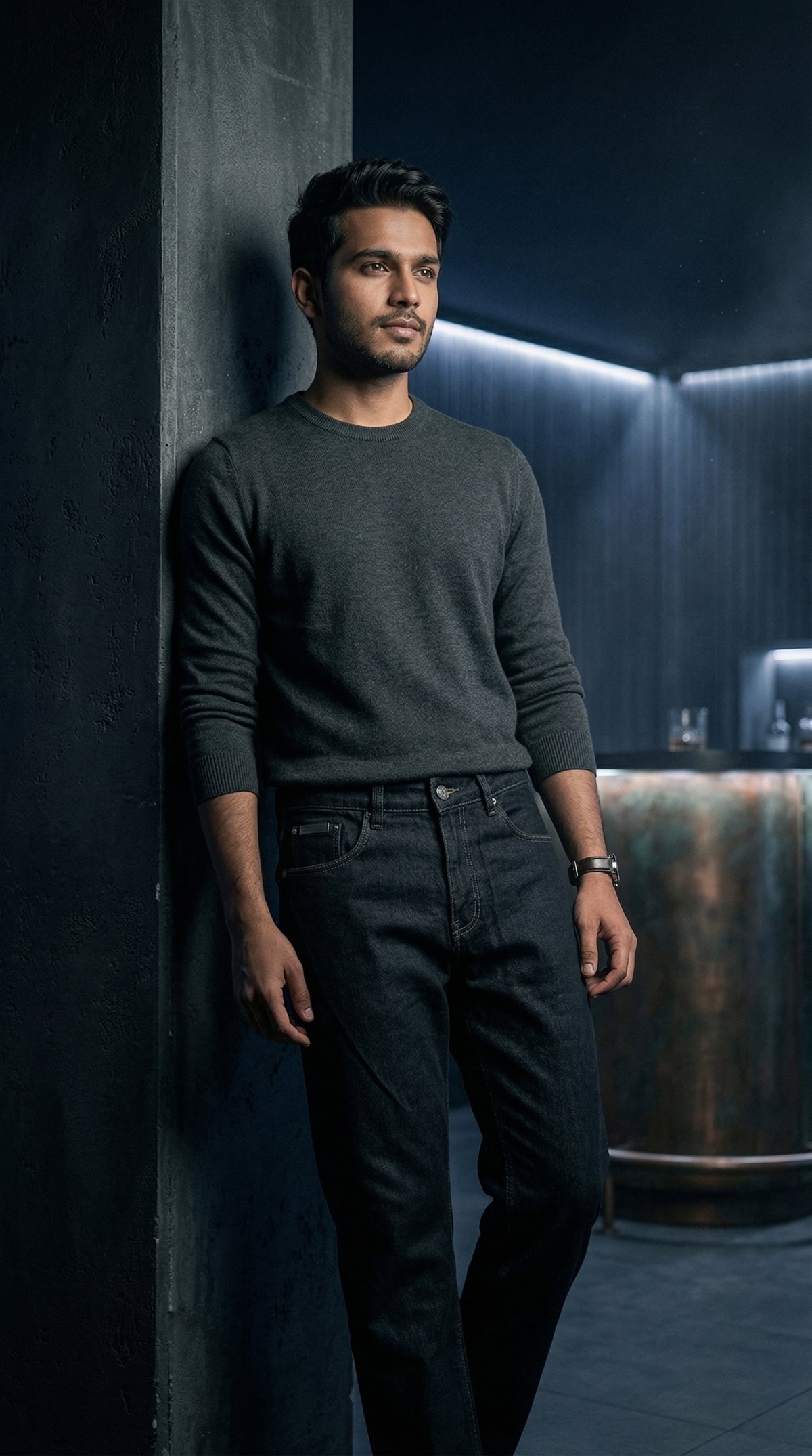 Black Relaxed Fit Jeans — Soft Fabric Everyday Denim — view 2