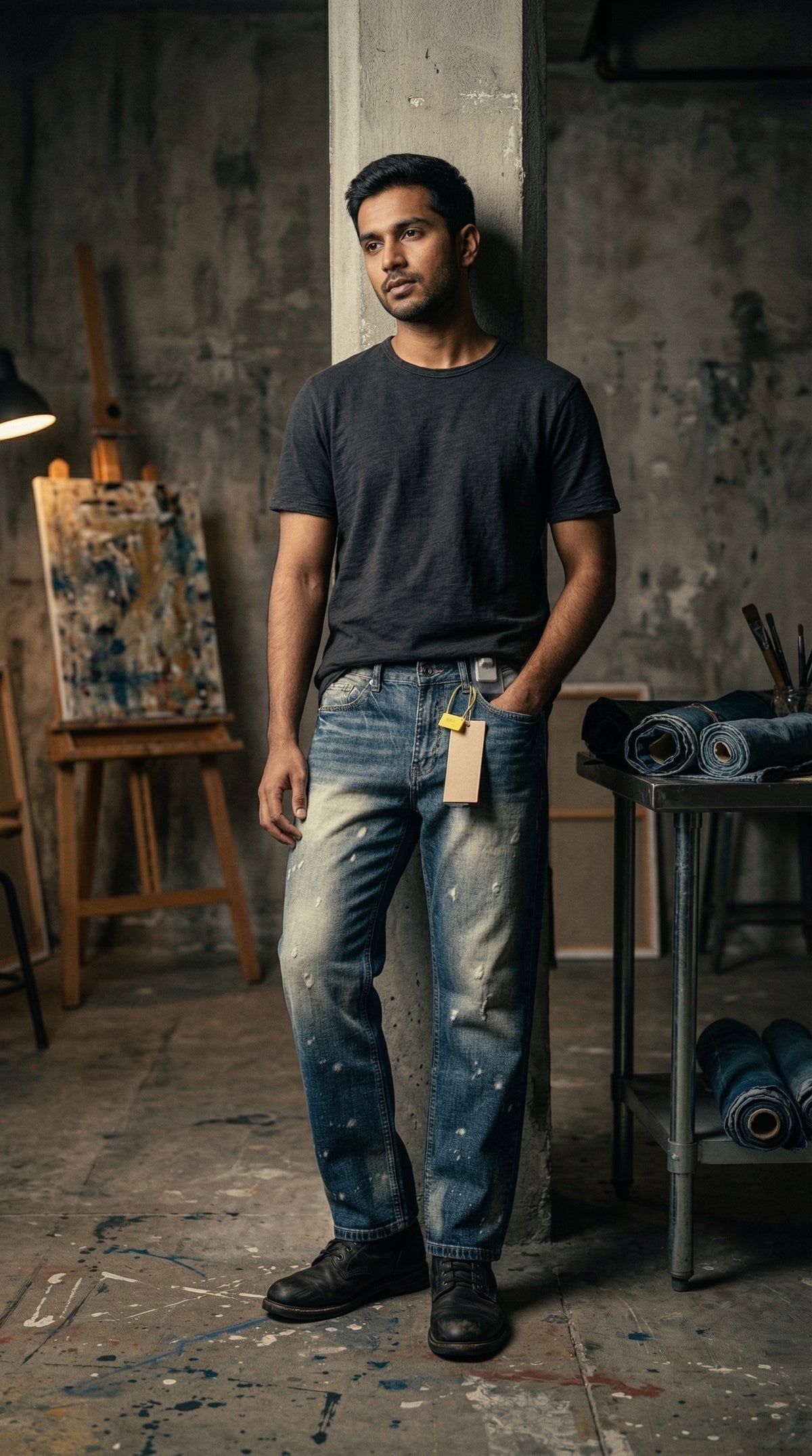 Blue Casual Bottom Jeans — Smooth Texture Fit — view 3