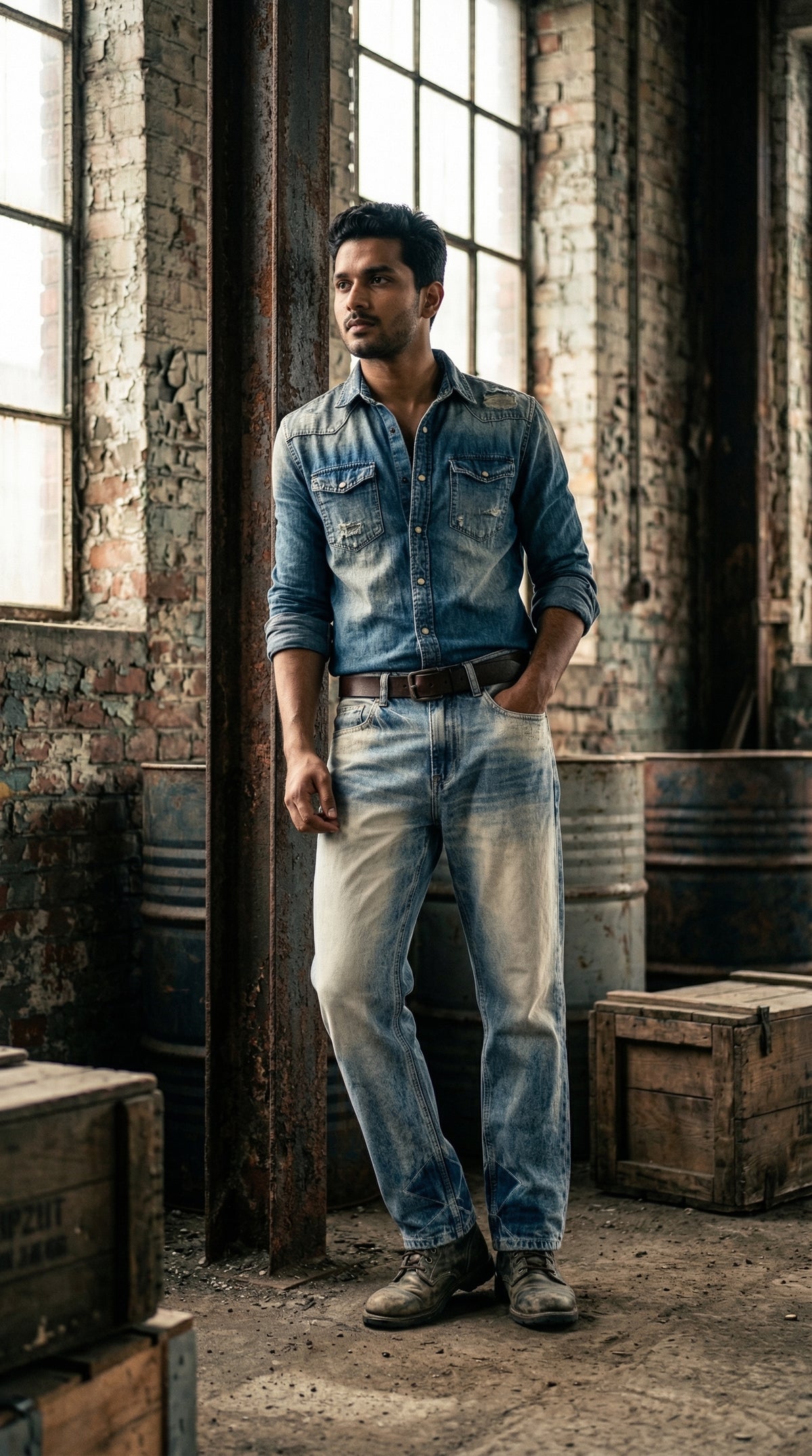 Blue Denim Jeans — Relaxed Fit Casual Bottom — view 2