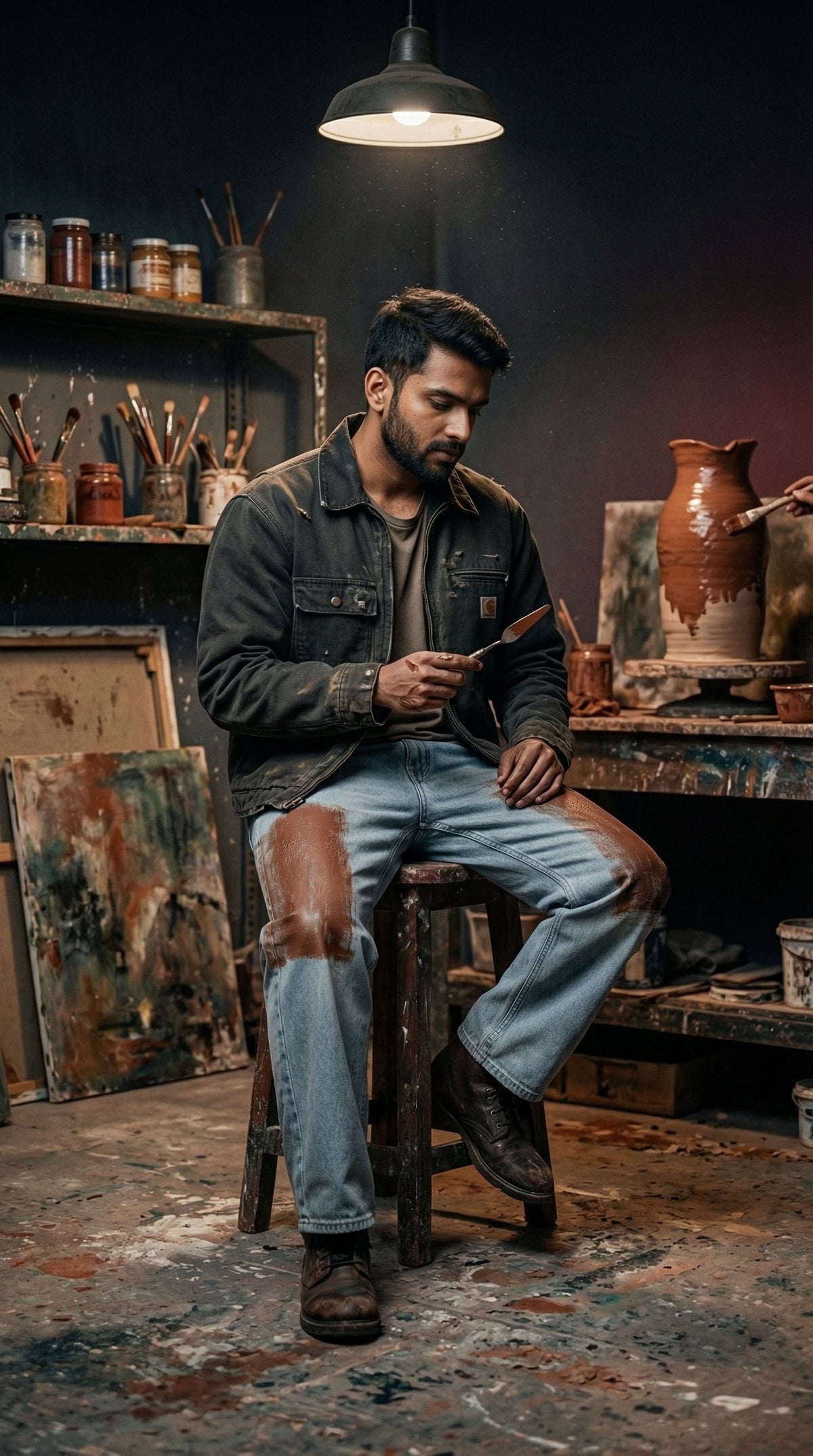 Sky Blue Straight Fit Jeans — Premium Denim — view 2