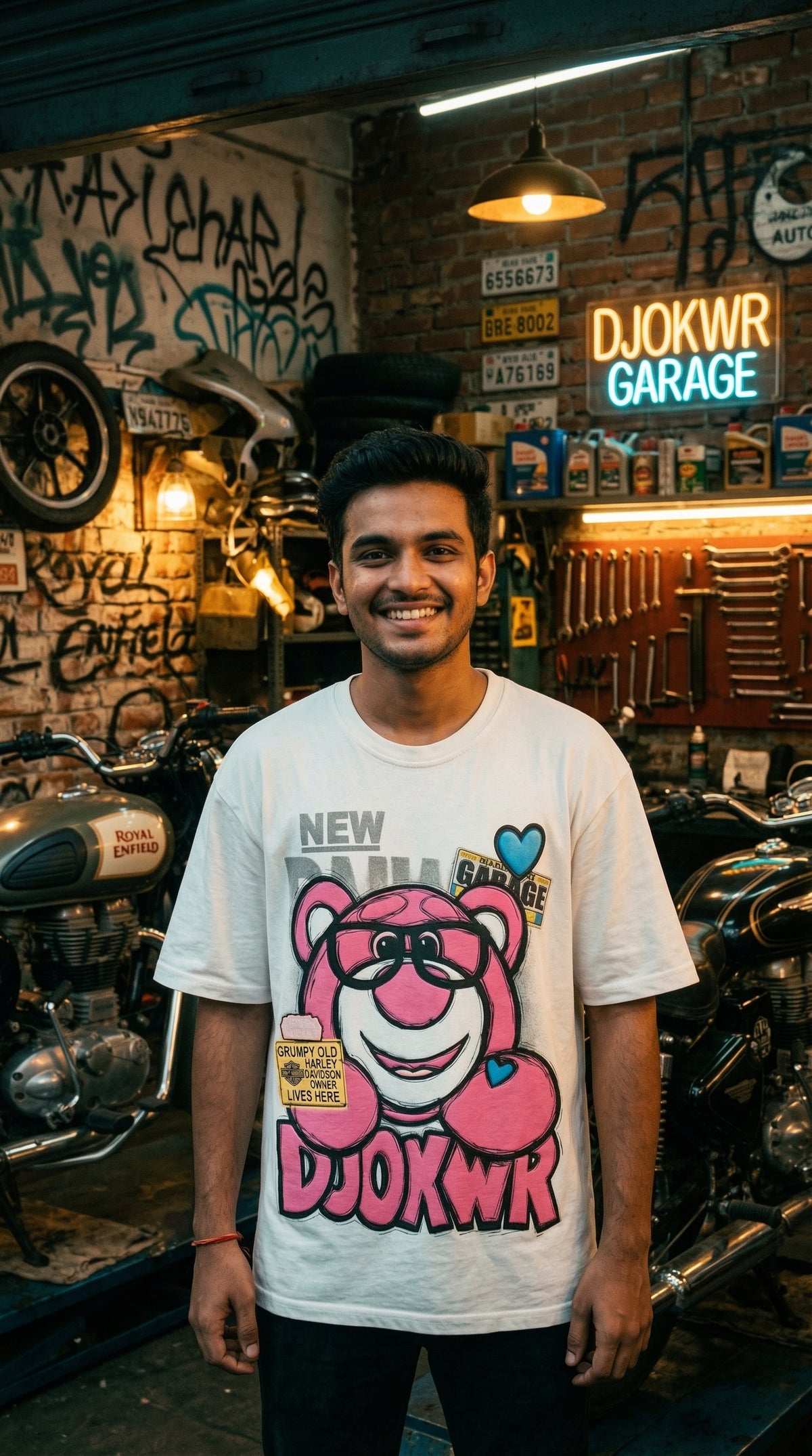 Pink Hype Teddy Oversized Tee — Soft Cotton Fit — view 13
