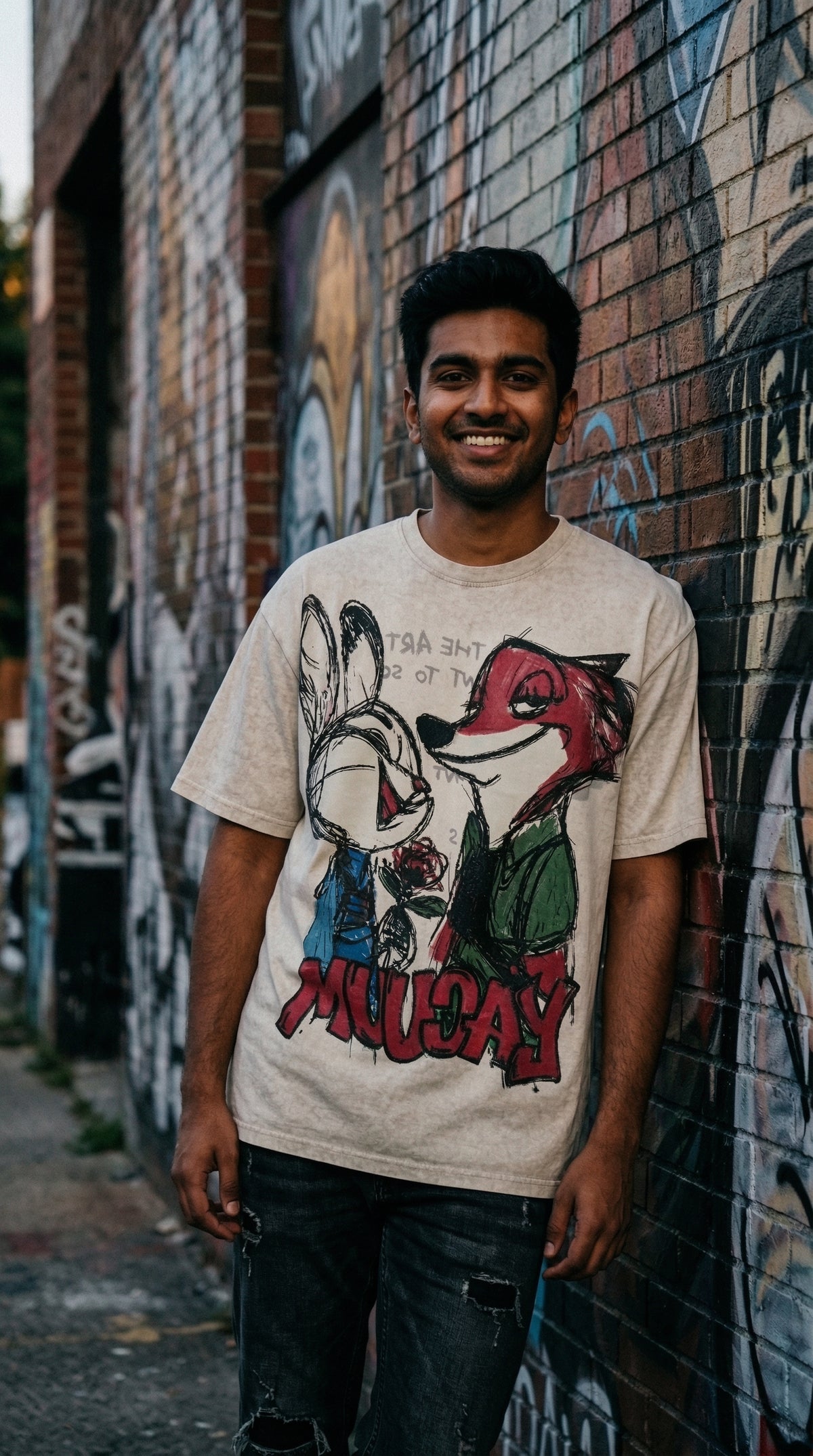 Classic Mood Oversized Tee — Premium Cotton Graphic Fit — view 6