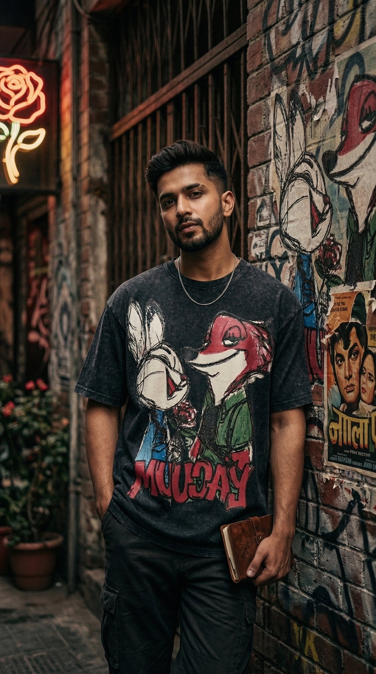 Classic Mood Oversized Tee — Premium Cotton Graphic Fit — view 3