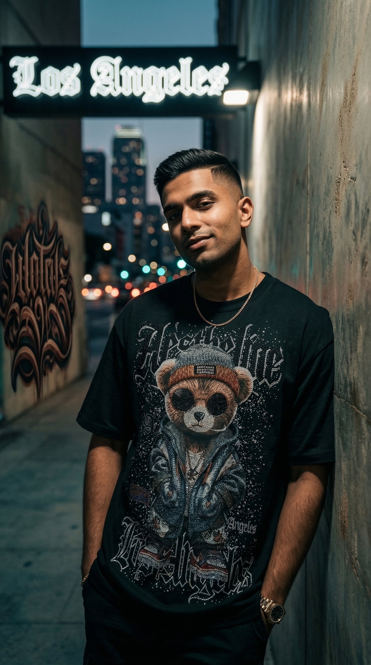 Teddy Bear Graphic Tee — Bio-Washed Oversized Fit — view 2